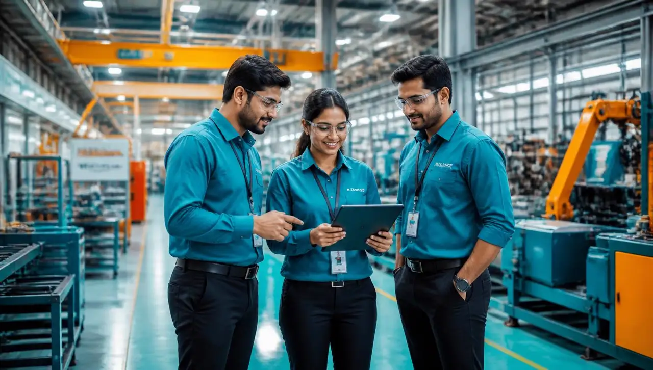 Industrial manufacturing factory floor