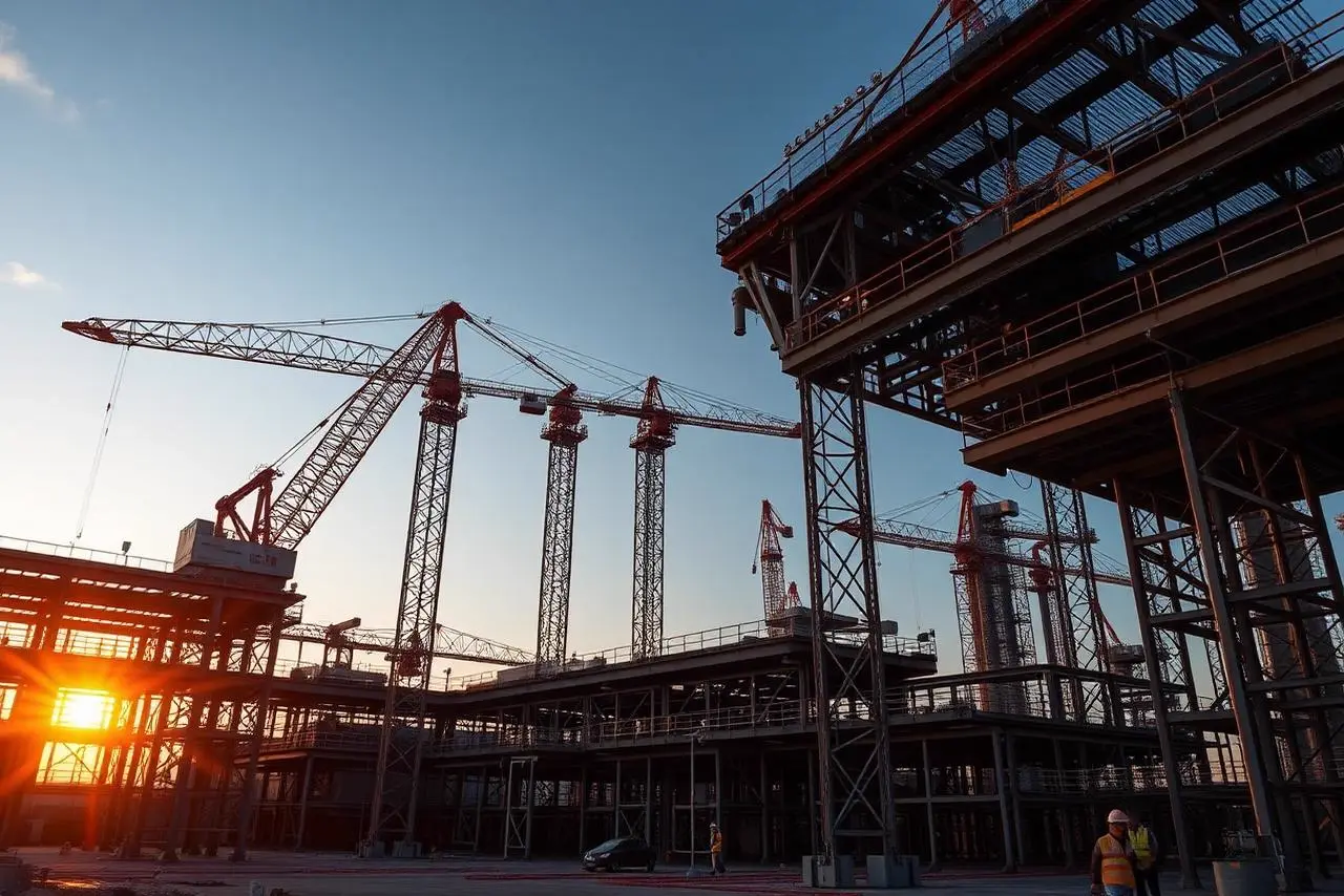 Large-scale engineering project execution site