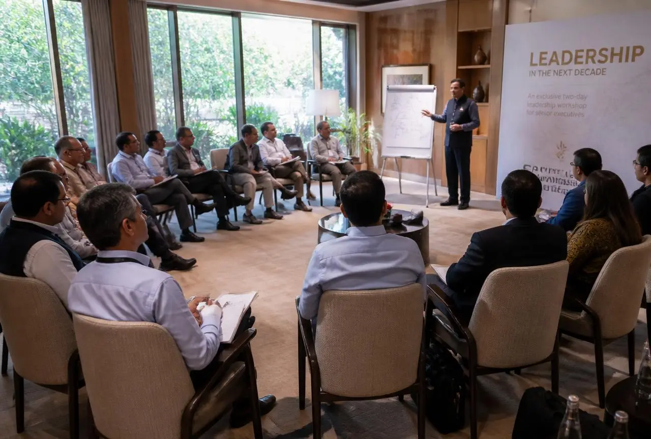 A founder and leadership team seated through a live two-day Unstoppable Founder workshop